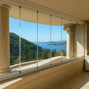 شیشه بالکنی تاشو اسلایدینگ